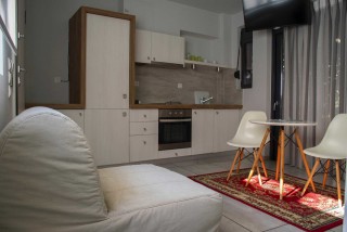 Double Room with Αttic Persiis Alissachni Kitchen Area